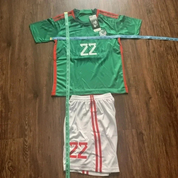 Mexico Lozano SoccerJersey & Shorts Set #22 Home 2022/23 Size Medium New - Picture 3 of 8